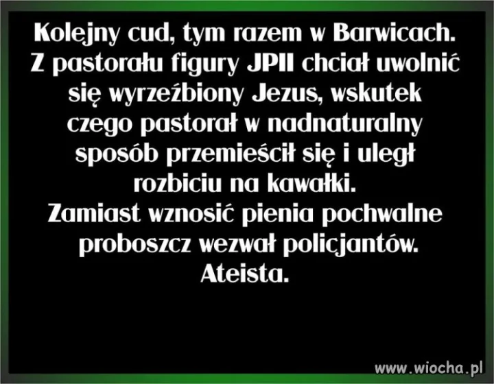 Wiara czyni czuba ...