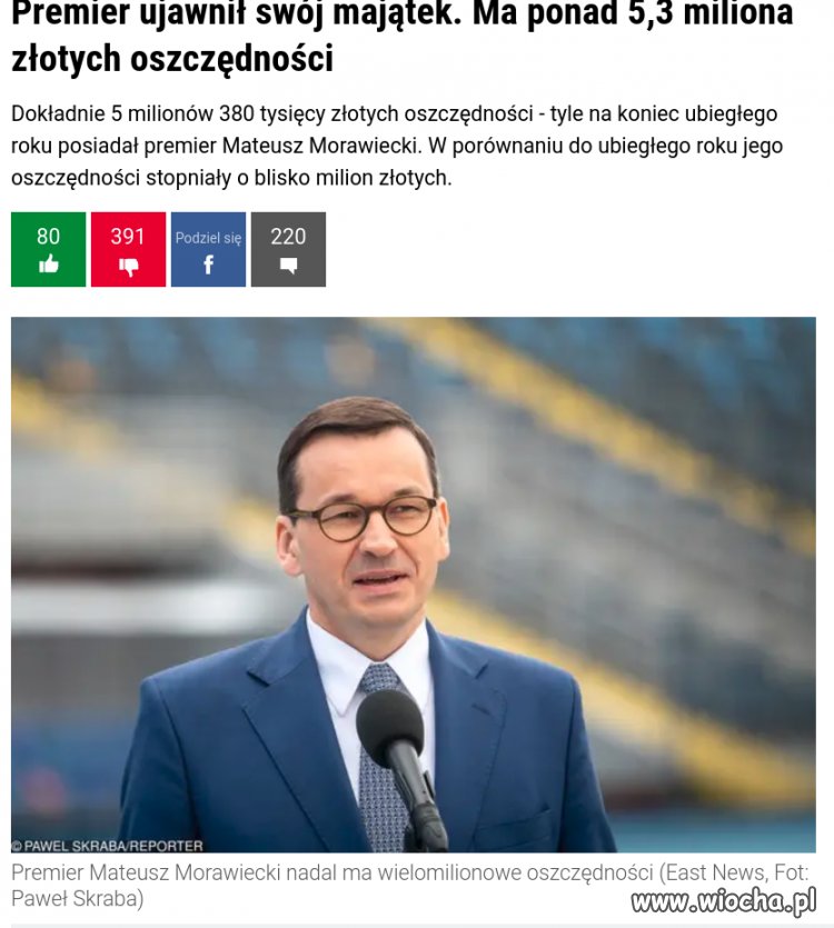 Na waciki wydał czy co?