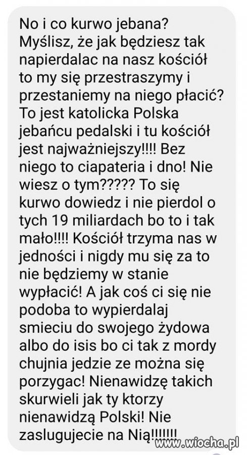Miłość katolicka do bliźniego swego w pigułce