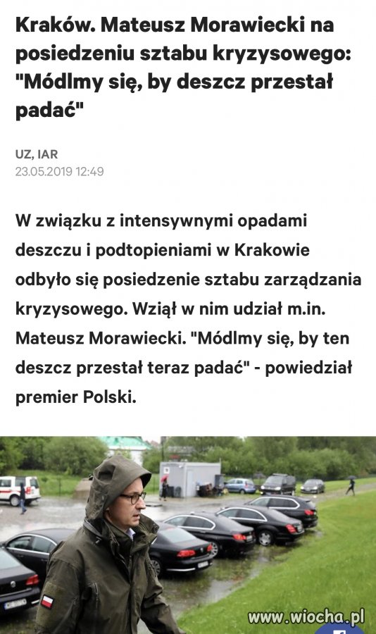 Miesiąc temu modlili się w sejmie o deszcz