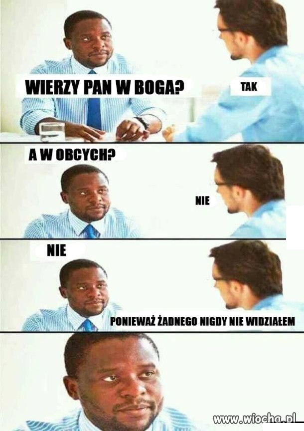 Nie widział.