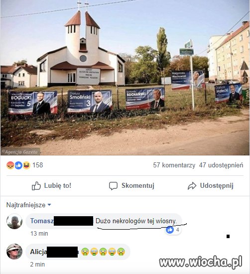 Trafna odpowiedź na wieszanie plakatów wyborczych