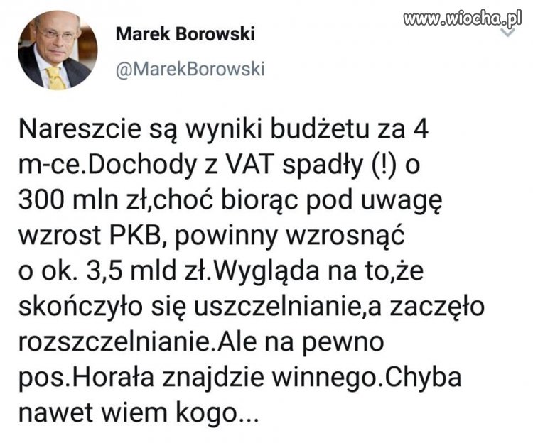 To była ściema od samego początku. Miało wzrosnąć 