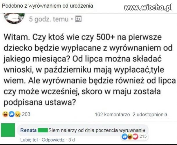 Wyrównanie 500+