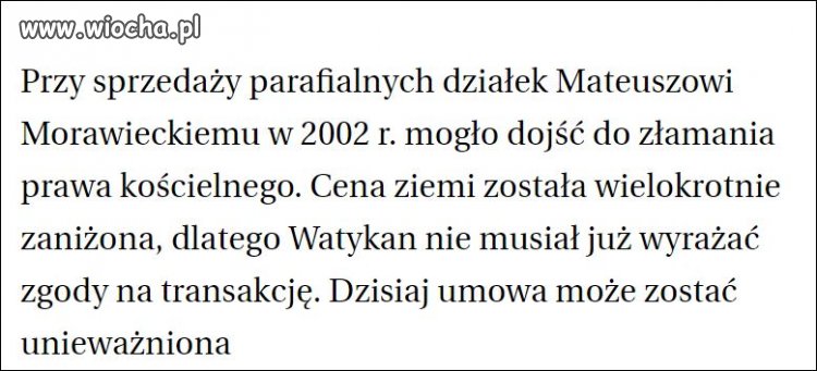 Złamanie prawa kościelnego ?