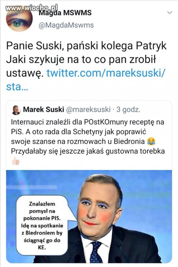 Pisowskie trolle wymyśliły a Marek podłapał