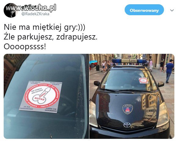 Źle parkujesz, zdrapujesz