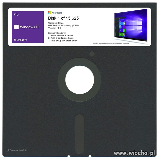 Windows 10 na Dyskietkach 5,25 cala