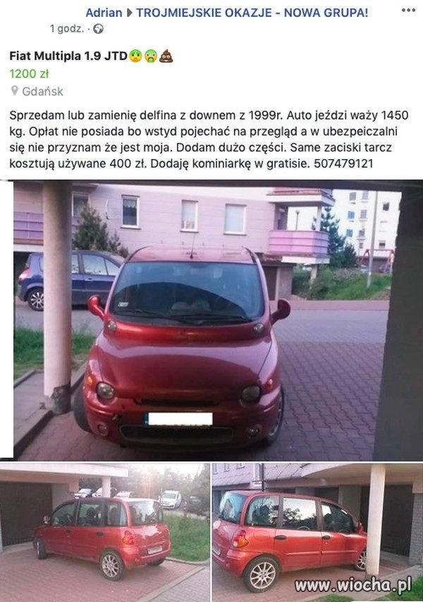 Fiata multiplę tanio sprzedam