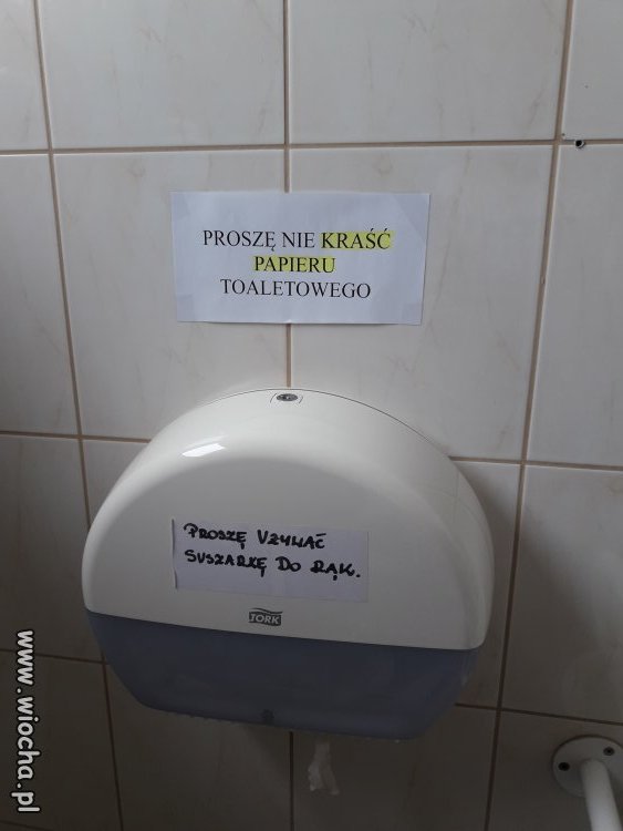 Proszę nie kraść papieru 
