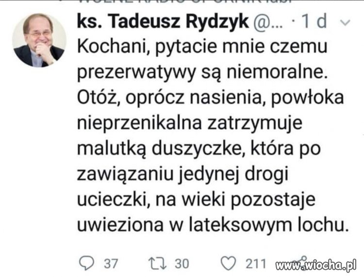 Dlaczego prezerwatywy są niemoralne.