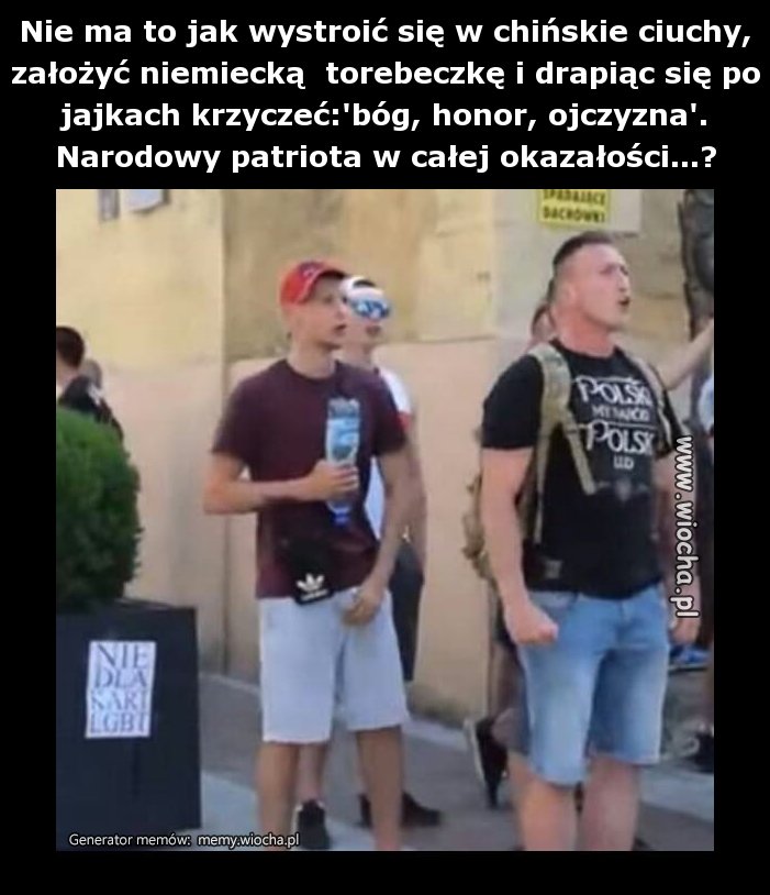 Nie ma to jak wystroić się w chińskie ciuchy...