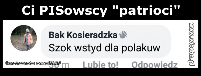 Ci PISowscy "patrioci"