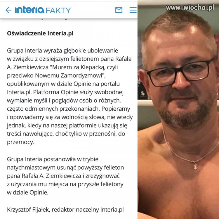 Rafik Ziemkiewicz napisał na Interii o strzelaniu 