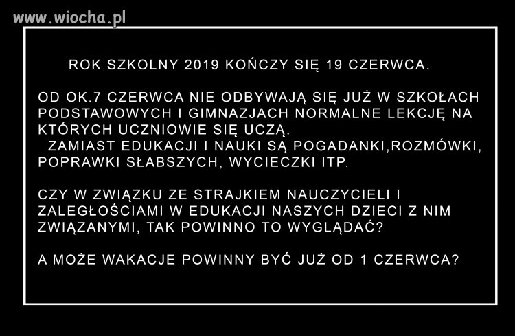 Wakacje przed wakacjami