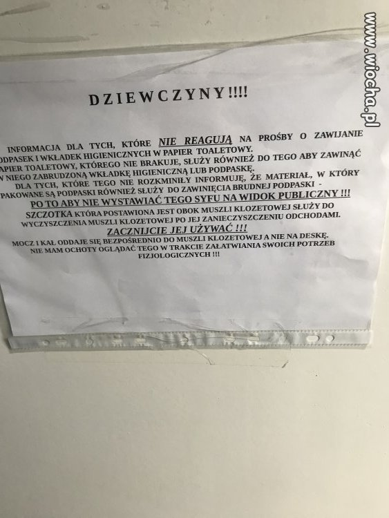 W damskiej wc