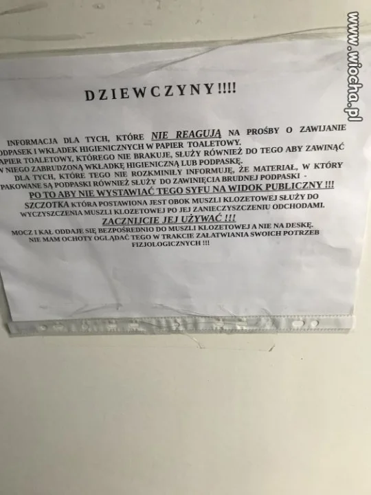W damskiej wc