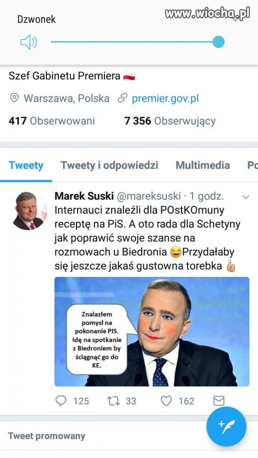 Homofobiczny wpis szefa gabinetu premiera.