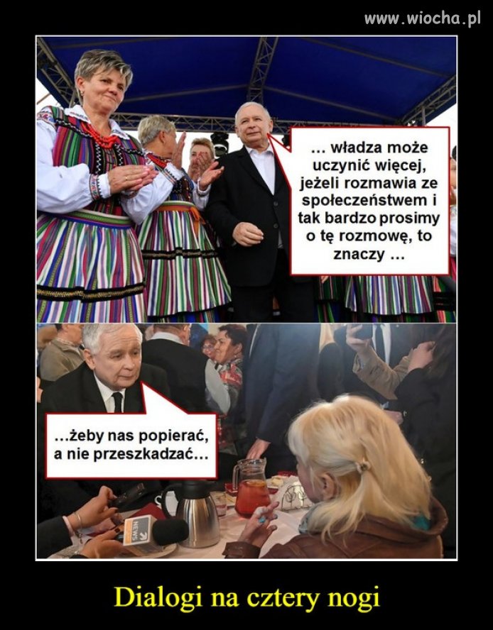 Oni tak z narodem rozmawiają, że aż kulawego ...
