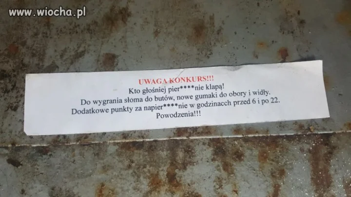 Na klapie śmietnika konkurs