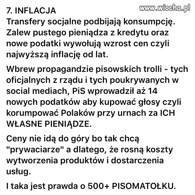 Najwyższa inflacja od lat.