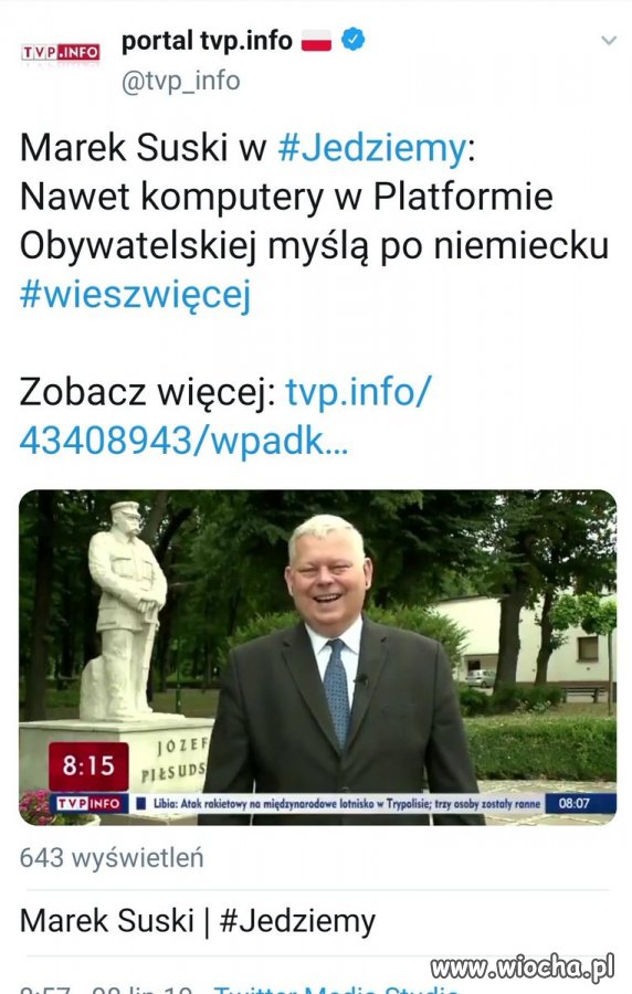 Perukarz SUSKI znów błyszczy w TV ŚCIEK.