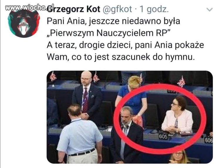 Ona w pozycji Hab Acht będzie stała