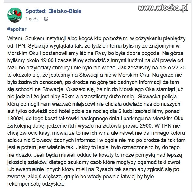 Turyści chcą pieniędzy od TPN