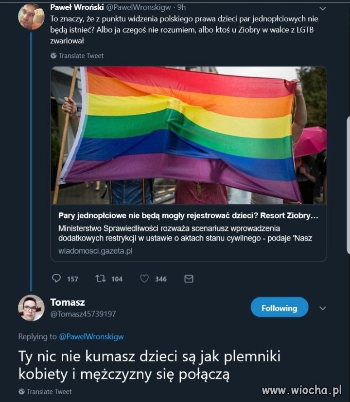 Dzieci to plemniki. Wolska to Ciemnogród.