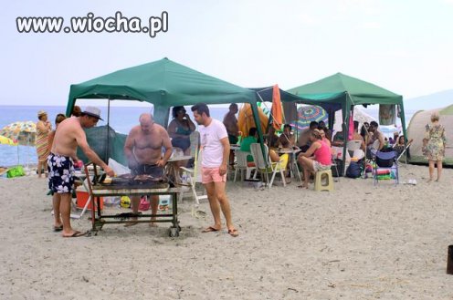 Grillowanie na plaży nad bałtykiem