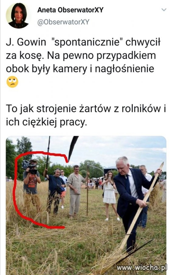 Oj tam, oj tam ... się czepiacie. Zobaczył, że ma 