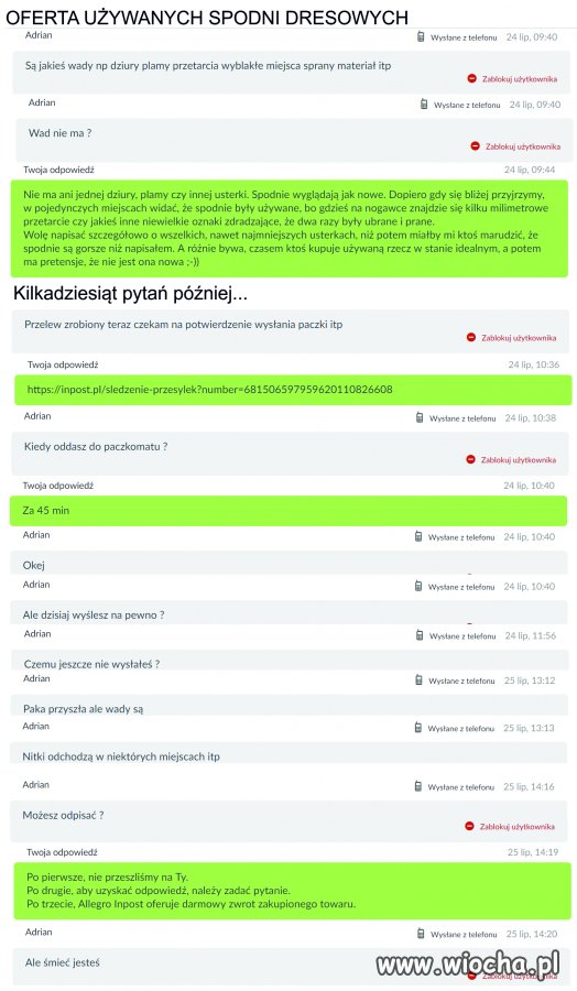 Używane dresy na OLX