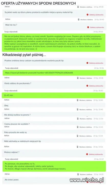 Używane dresy na OLX