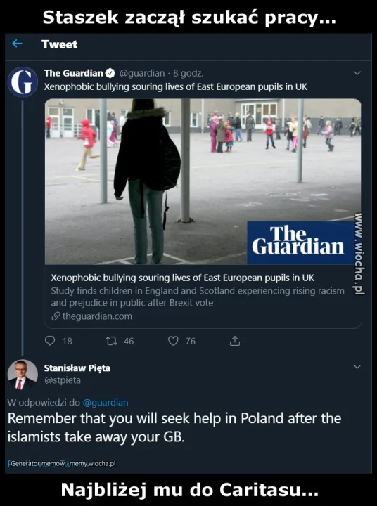 Staszek zaczął szukać pracy...