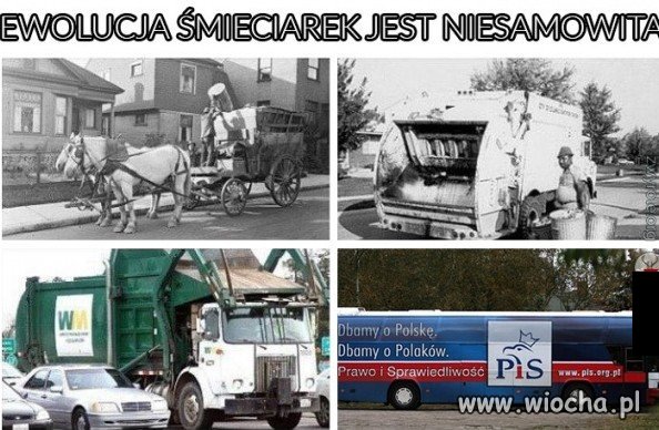 Ewolucja śmieciarek