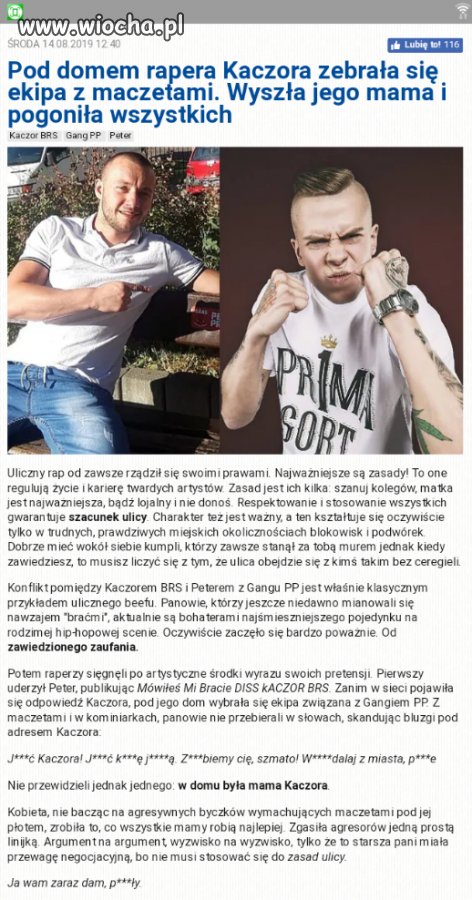 Jakie życie, taki rap.