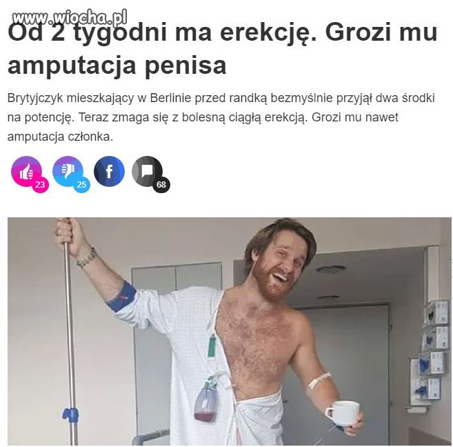 Od 2 tygodni erekcja