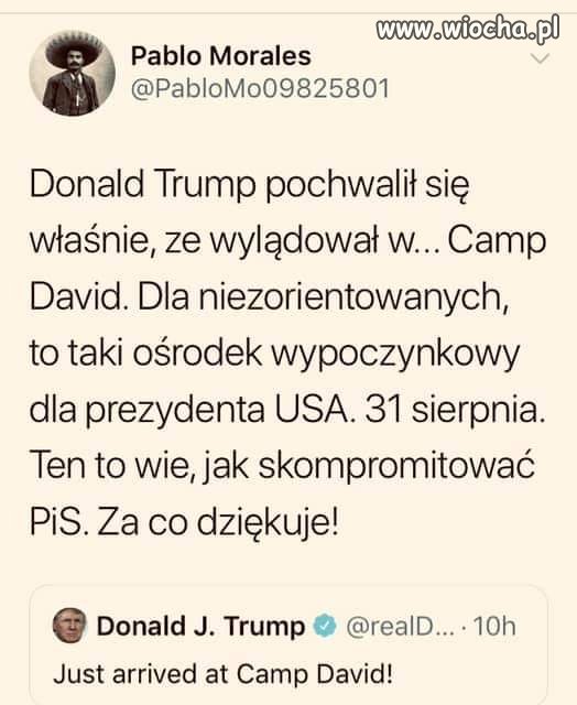 Trump wylądował