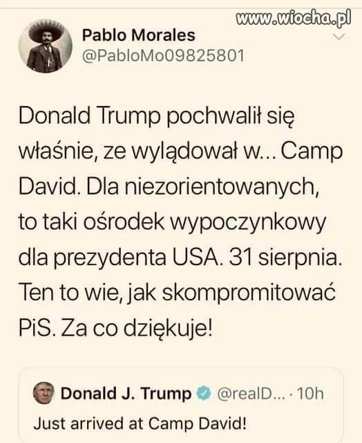 Trump wylądował