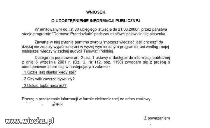 Jako wieloletni widz 