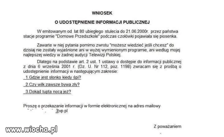 Jako wieloletni widz 