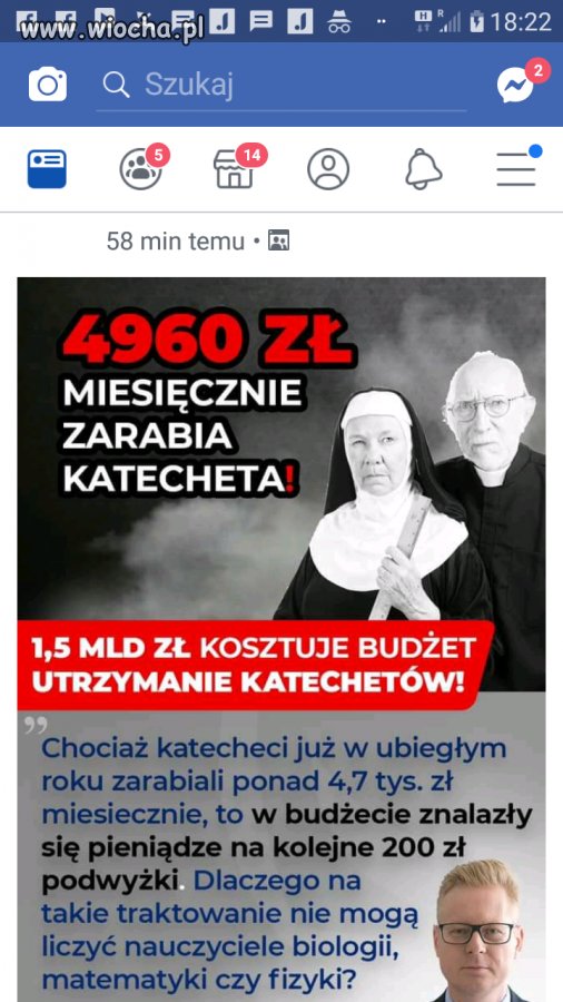 Katechetom wiecej płacą