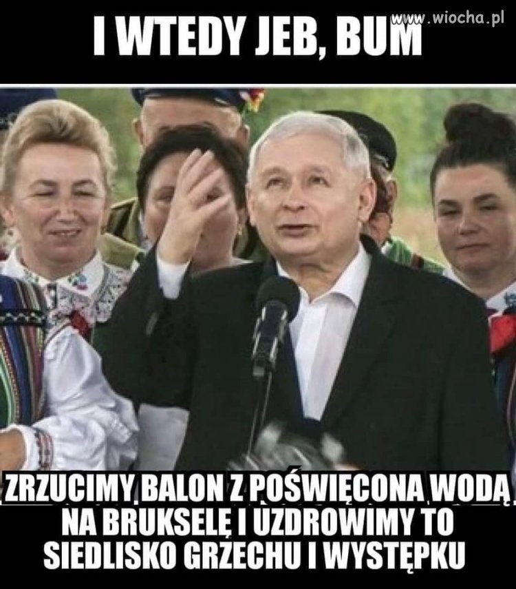 Prezes tłumaczy ciemnemu ludowi zawiłości swojego 