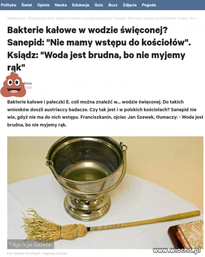 Jak woda święcona może być zakażona ?