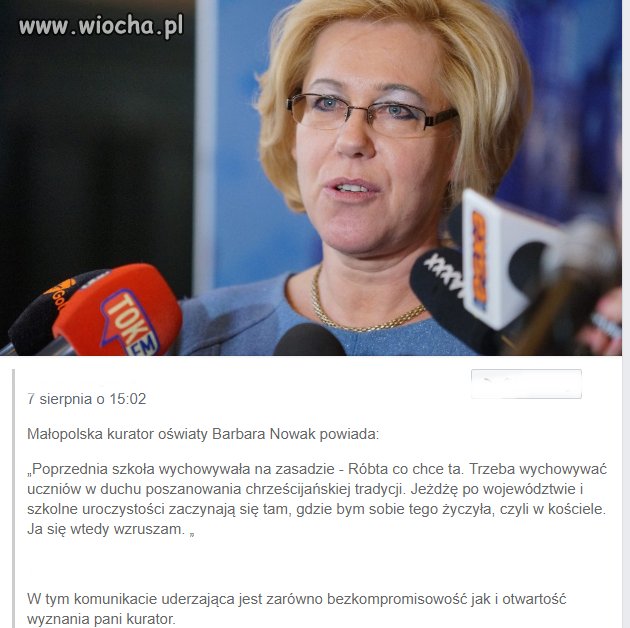 Dlatego jestem za tym żeby usunąć religię ze szkół