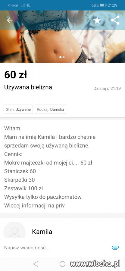 Używana bielizna... 