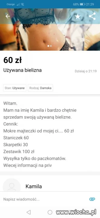 Używana bielizna... 