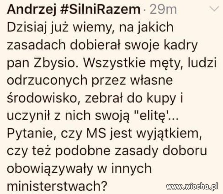We wszystkich ministerstwach ten sam klucz