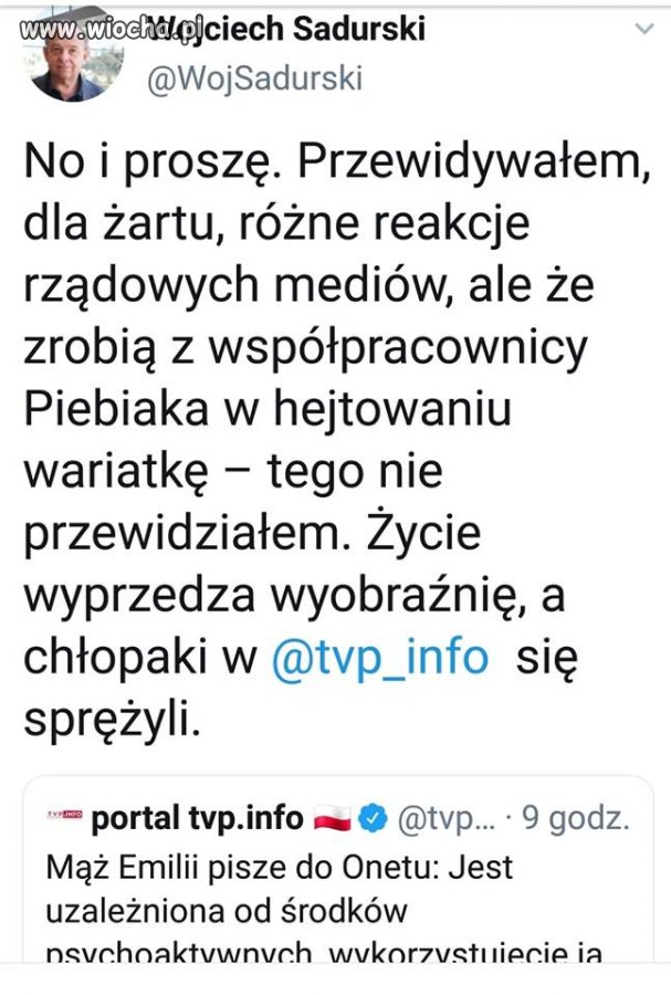 Odwracanie kota ogonem w pisowskim stylu.