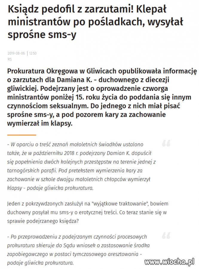 Kolejny Księżulciu, co lubi ministrantów...